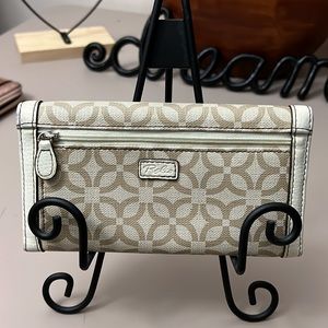RELIC leather and coated canvas wallet